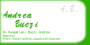 andrea buczi business card